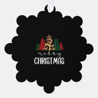 メリークリスマスSVGヒョウの木 オーナメントカード