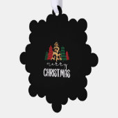 メリークリスマスSVGヒョウの木 オーナメントカード (左)