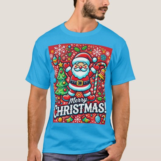 メリークリスマスTシャツデザイン Tシャツ (正面)