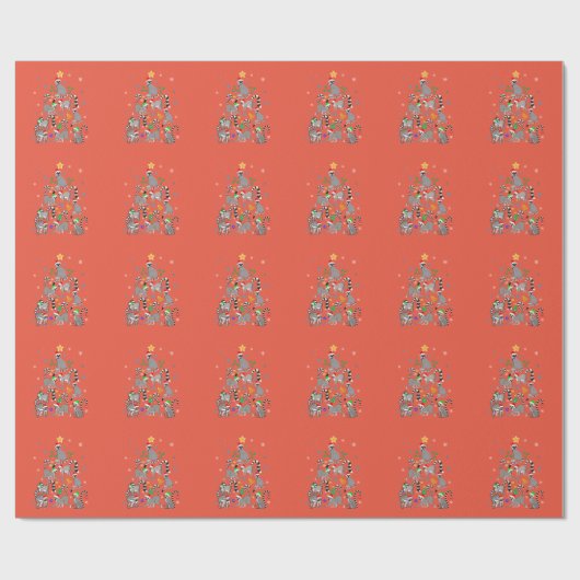 メリークリスマスTシャツレムールクリスマスツリークリスマス ラッピングペーパー (フラット)