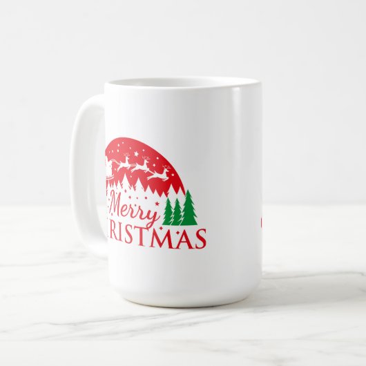 メリークリスマスTシャツ コーヒーマグカップ (正面左)