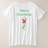 メリークリスマスTシャツ プラスサイズTシャツ (デザイン裏面)
