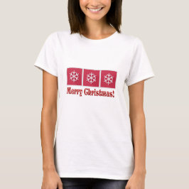 メリークリスマスTシャツ – 3つの雪 Tシャツ