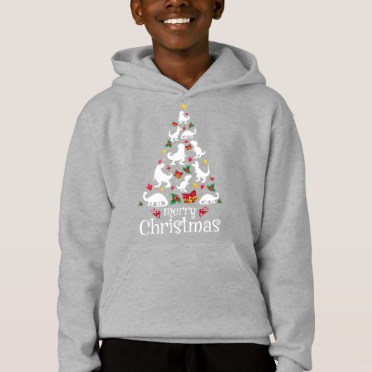 メリークリスマスTレックスキッズボーイズおもしろいクリスマス (正面)