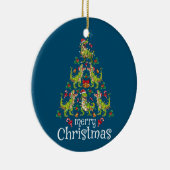 メリークリスマスTレックス少年たちクリスマスツリーレックス セラミックオーナメント (右)