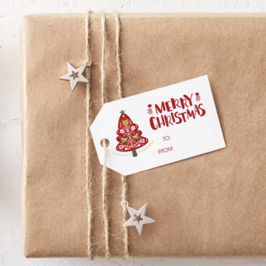 メリークリスマスTO/FROMツリーギフトラベル ギフトタグ