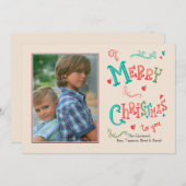 メリークリスマスTo You写真ホリデーカード シーズンカード (正面/裏面)