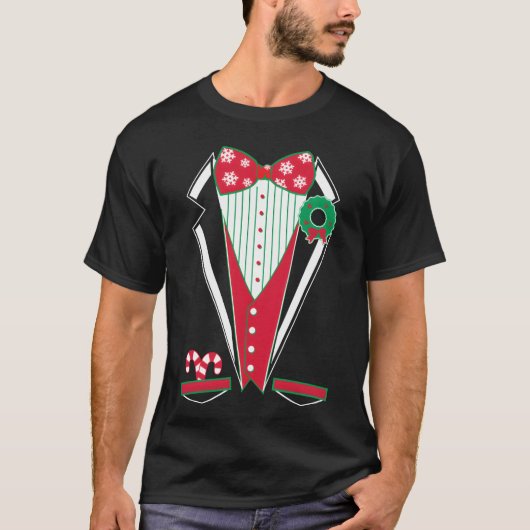 メリークリスマスuedoグリーンおもしろ tシャツ (正面)