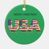 メリークリスマスUSDセラミックオーナメント セラミックオーナメント (正面)