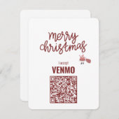 メリークリスマスVENMOを受け入おもしろいれる シーズンカード (正面/裏面)