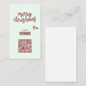 メリークリスマスVENMOを受け入おもしろいれる 名刺 (正面/裏面)