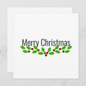 メリークリスマスw/ホリー シーズンカード (正面/裏面)