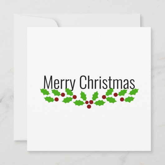 メリークリスマスw/ホリー シーズンカード (正面)