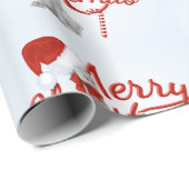 メリークリスマスWEIMARANERの包装紙 ラッピングペーパー (ロールコーナー)
