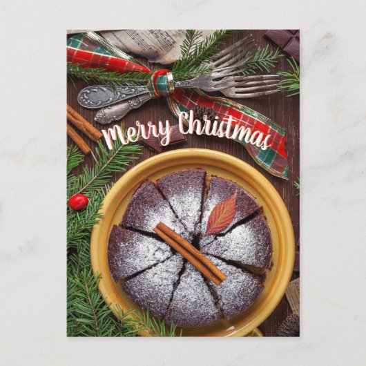 メリークリスマスXマスのテーブルハガキ ポストカード (正面)