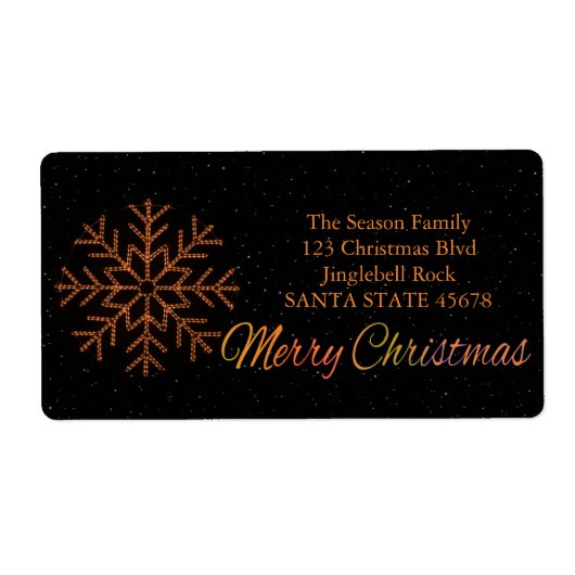 メリークリスマスx-masクリスタルライト ラベル (正面)