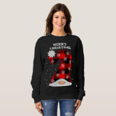 メリークリスマスY'allと格言市松模様にPlaid スウェットシャツ (正面フル)