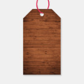 メリークリスマスY'allウッド素朴ジャー灯トラック ギフトタグ (裏面)