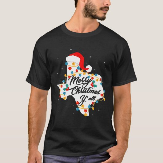 メリークリスマスY'allクリスマスパーティーメリーキリスト Tシャツ (正面)