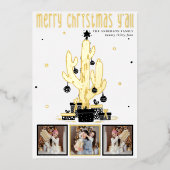 メリークリスマスY'allサボティホイルホリデーカード 箔シーズンカード (正面)