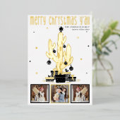 メリークリスマスY'allサボティホイルホリデーカード 箔シーズンカード (立ち正面)