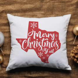 メリークリスマスY'allテキサス州州 クッション