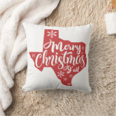 メリークリスマスY'allテキサス州州 クッション (ブランケット)