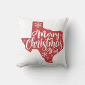 メリークリスマスY'allテキサス州州 クッション (正面)