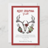 メリークリスマスY'Allトナカイスカルとサボテン シーズンカード (正面)