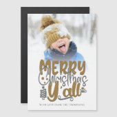 メリークリスマスY'Allフォトスクリプトアートマグネット (正面/裏面)