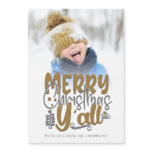 メリークリスマスY'Allフォトスクリプトアートマグネット
