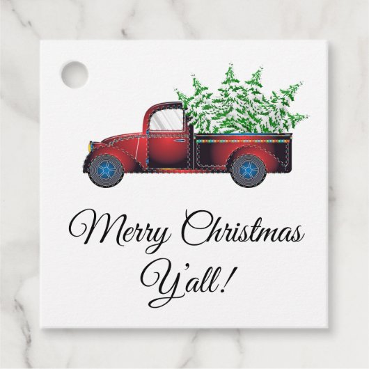 メリークリスマスY'allメッセージカード フェイバータグ (正面)