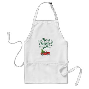メリークリスマスY'allヴィンテージトラッククリスマス スタンダードエプロン