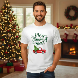 メリークリスマスY'allヴィンテージトラッククリスマス Tシャツ