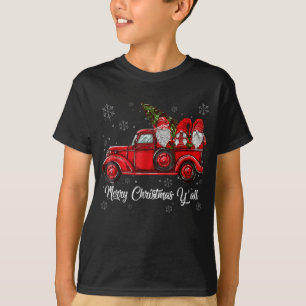 メリークリスマスY'all格言サンタレトロレッドトラック Tシャツ