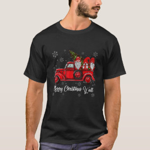 メリークリスマスY'all格言サンタレトロレッドトラック Tシャツ