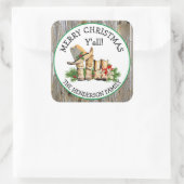メリークリスマスY'all country and Western 素朴 スクエアシール (バッグ)