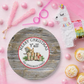 メリークリスマスY'all country and Western 素朴 ペーパープレート (パーティー)