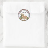 メリークリスマスY'all country and Western 素朴 ラウンドシール (バッグ)