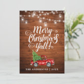 メリークリスマスY'all jar lightsトラックウッド シーズンカード (スタンド正面)
