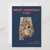 メリークリスマスY'all Navy Alabama州写真 シーズンカード (正面)