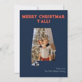 メリークリスマスY'all Navy Alabama州写真 シーズンカード