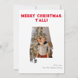 メリークリスマスY'all Red Alabama州写真 シーズンカード