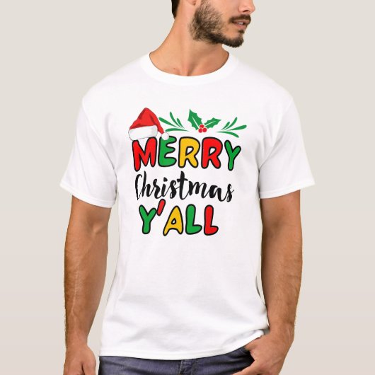メリークリスマスY'all Tシャツ (正面)
