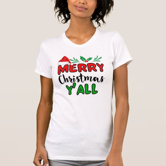 メリークリスマスY'all Tシャツ (正面)
