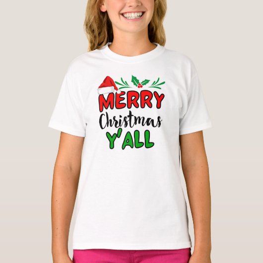 メリークリスマスY'all Tシャツ (正面)
