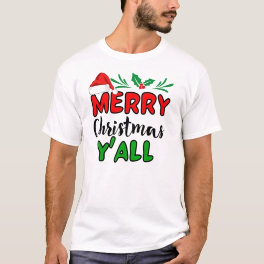 メリークリスマスY'all Tシャツ (正面)