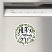 メリークリスマスY'all Waterカラーリース マグネット (インサイチュ (食洗機))