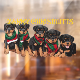 メリークリスマッツ クリスマス ホリデー パピー フェスティブ ウィンドウサイン