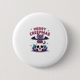 メリークリークマス 猫 パステルゴス クリスマス ドクロ Tシャツ 缶バッジ
